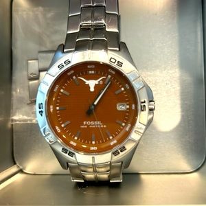Fossil University of Texas face watch